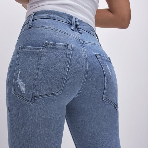 Good American Good Legs Straight Split Pockets Jeans – Size 8 (NWT) - Picture 1 of 11